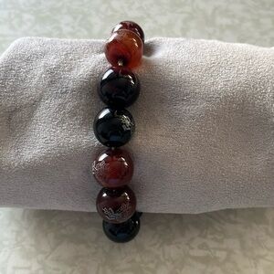 Elegant Natural brown Agate gems Beaded Bracelet